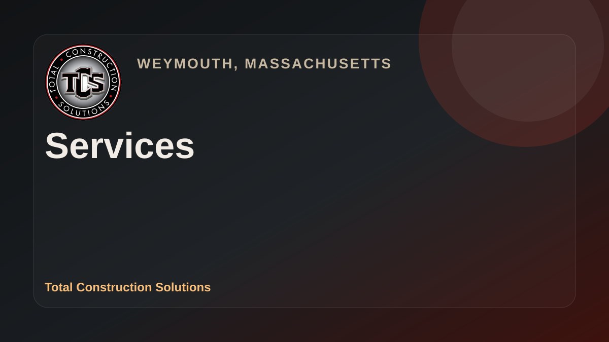 Services | Total Construction Solutions